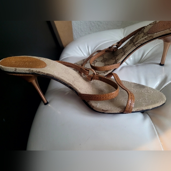 Gucci "AUTHENTIC" Strappy Heels - Picture 1 of 6